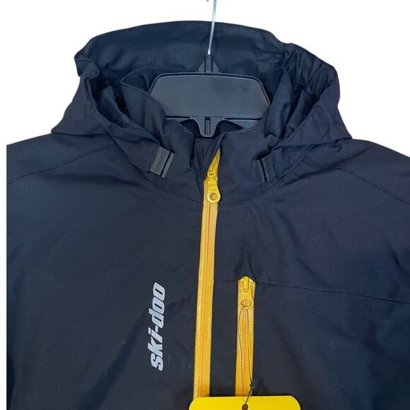 Ski-Doo Teens' Size 7 NEW Unisex Hooded Radiant Particle Jacket Black Green NWT - Picture 5 of 12